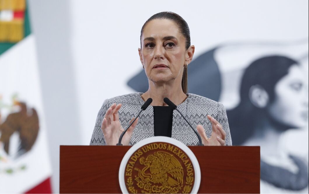La presidenta Claudia Sheinbaum en la mañanera del 5 de junio de 2025. Foto: EFE