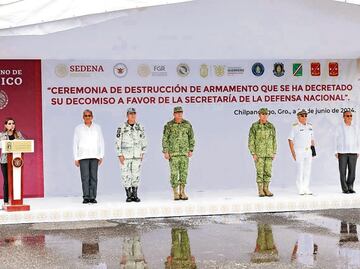 Destruyen armas que Ejército decomisó en operativos