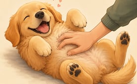 ¿Tu perro mueve sus patas al rascarle su panza? Esto es lo que significa