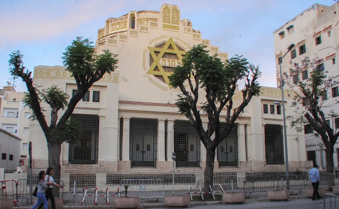 Vista exterior de la Gran Sinagoga de Túnez, en la capital del país, el martes 15 de mayo de 2018. Foto: AP