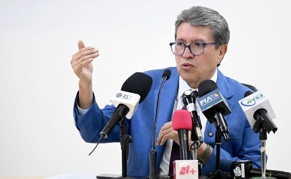 El coordinador de Morena en la Cámara de Diputados, Ricardo Monreal, en conferencia de prensa este jueves 2 de octubre de 2025. Foto: Especial