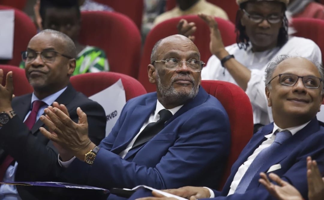 El primer ministro de Haití, Ariel Henry, asiste a un discurso en la Universidad Internacional de Estados Unidos en Nairobi, Kenia, el 1 de marzo de 2024. Henry renunció este lunes 11 de marzo. Foto: AP