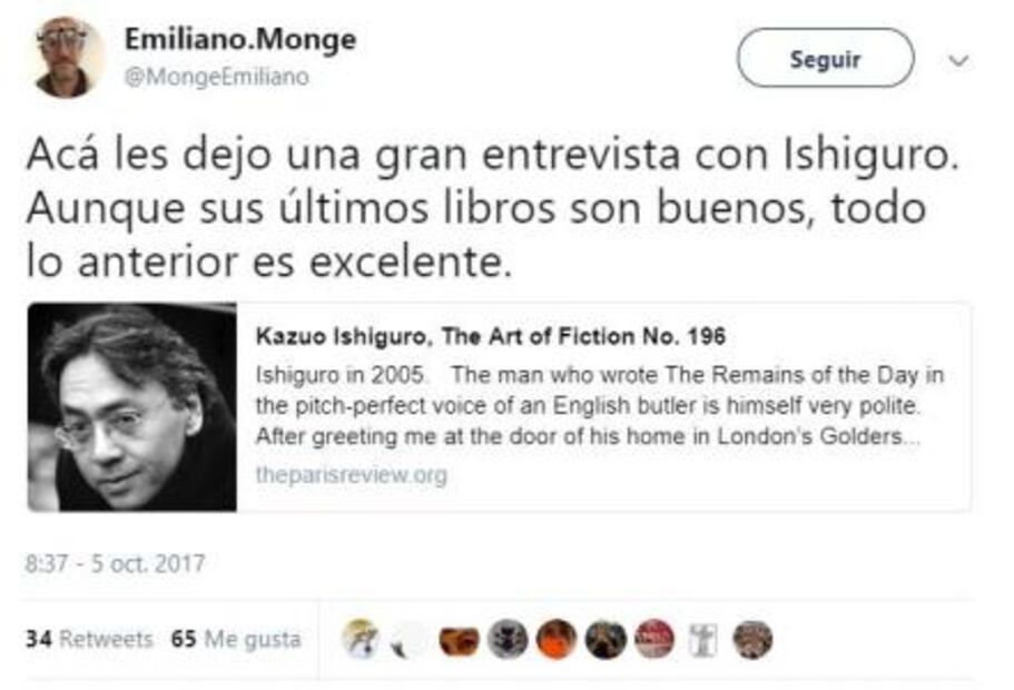 El Nobel a Kazuo Ishiguro sorprende en redes