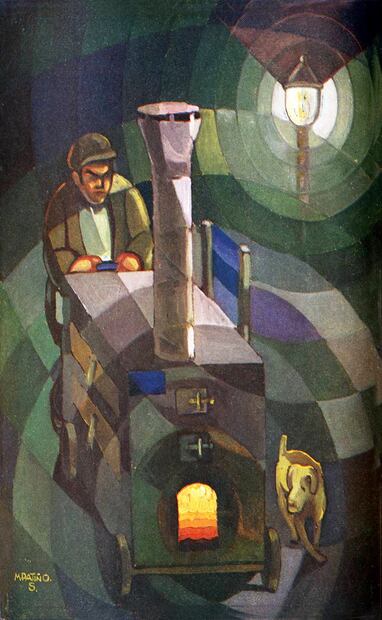 Pintado por el artista Manuel Patiño, se observa al típico vendedor de camotes, tal y como se imprimió para El Universal Ilustrado en 1928. Hemeroteca EL UNIVERSAL.