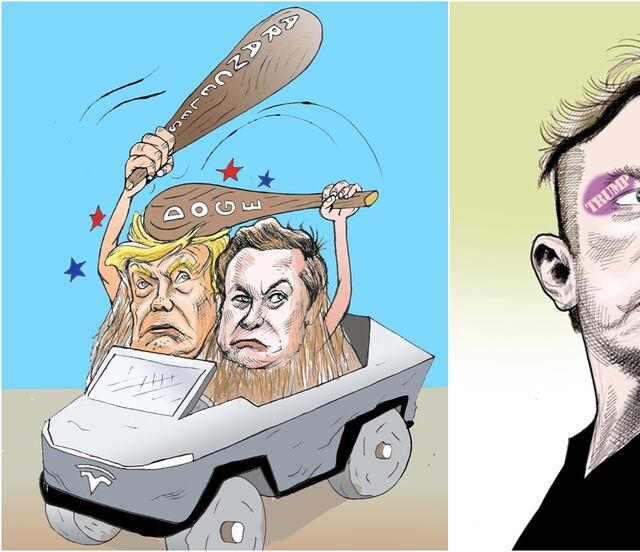 Trump vs Musk: cartones de la prensa retratan la pelea entre ambos personajes; de Rocha a Rapé