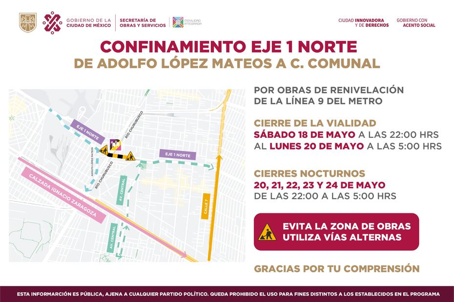 La Secretaría de Obras y Servicios pidió a los usuarios evitar la zona y tomar vías alternas. (Foto: especial)