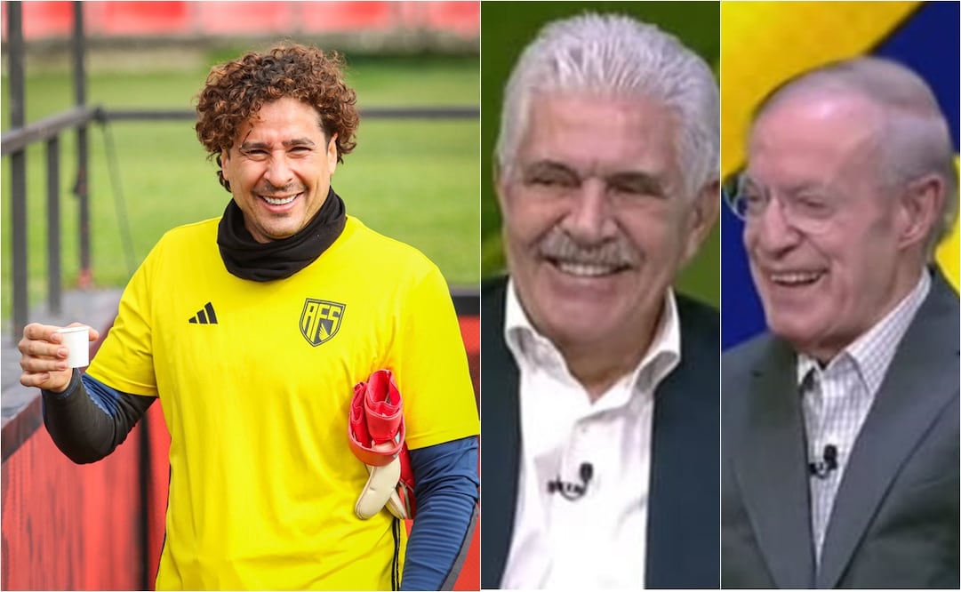 FOTO: Ricardo 'Tuca' Ferretti y José Ramón Fernández se burlan de Guillermo Ochoa