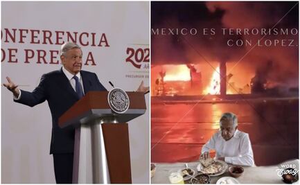 AMLO reacciona a meme de "terrorismo" comiendo "tamales de chipilín", tras ola de violencia