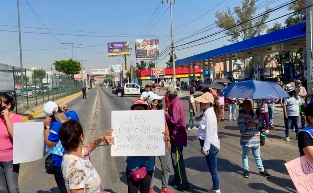 Bloqueo en vía José López Portillo. Foto: Capital Ecatepec