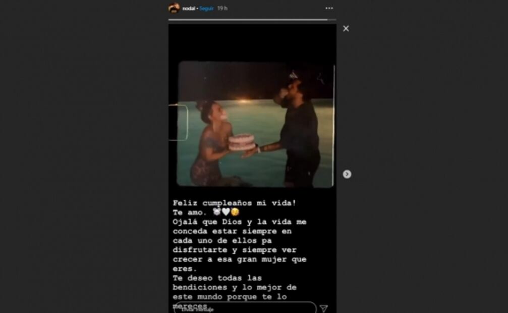 Christian Nodal da pastelazo a Belinda por su cumpleaños