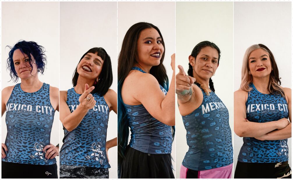 Ornella, Cabronara, con el
número 27, da todo por ganar.
Cynthia, Ginger, rueda sobre la
pista con el número 10.
Vania, Morrigan , patina con el
número 111.
May-ek, Barderita, juega con el
Número 44.
Caro Machado, Descaro, reside
en Guadalajara y hace crossfit.