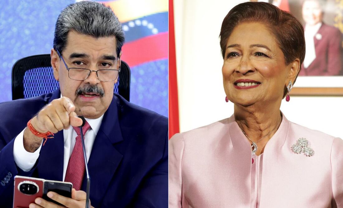 Maduro autorizó este lunes la suspensión "inmediata" de los acuerdos en materia de gas con Trinidad y Tobago ante la que denunció como "amenaza" de la primera ministra Persad-Bissessar, de convertir al país insular "en el portaaviones" de Estados Unidos contra Suramérica. (28/10/25) Foto: EFE