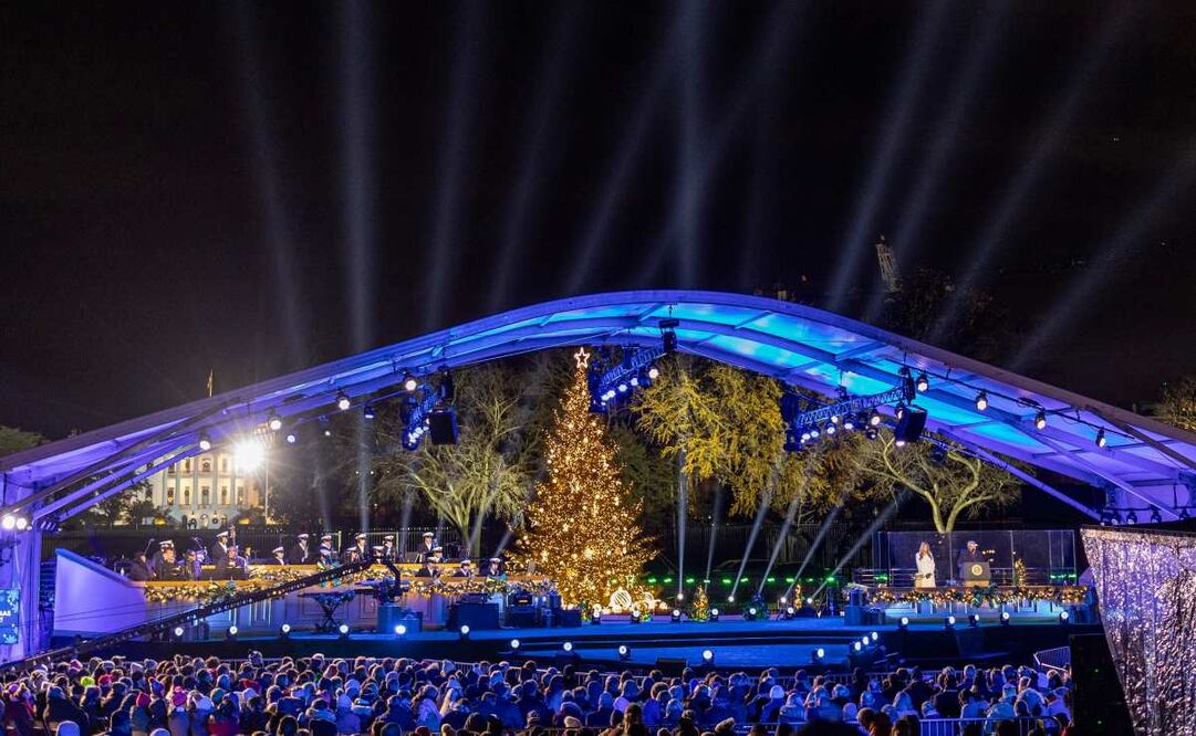 Ceremonia del Encendido del Árbol Navideño en la Casa Blanca. (04/12/25) Foto: AFP