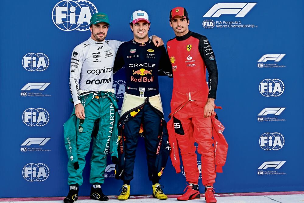 El mexicano estará seguido por los españoles Alonso y Sainz. Foto: EFE