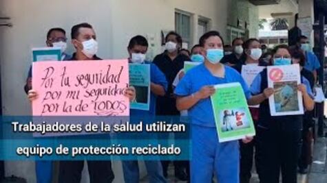 Nos obligan a usar cubrebocas reciclados: trabajadores del INER