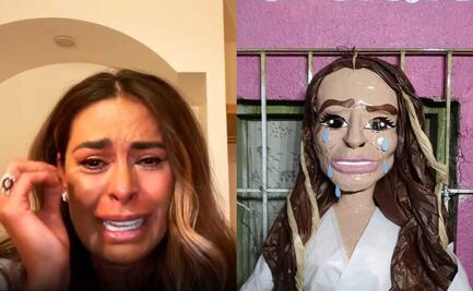 Ya hay piñata de Galilea Montijo llorando