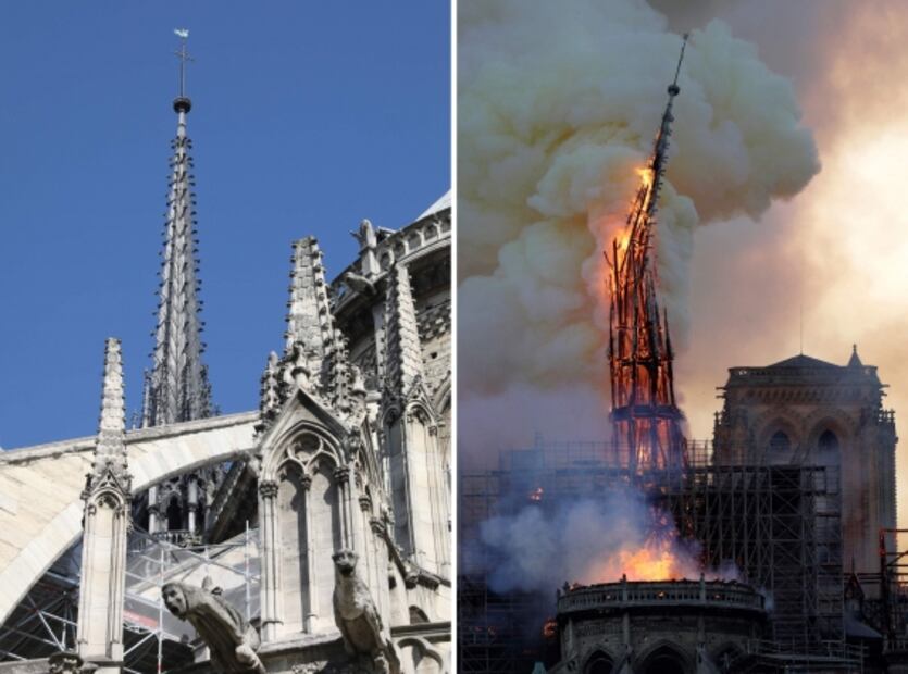 Cronología. Así comenzó y terminó el incendio en la catedral de Notre Dame