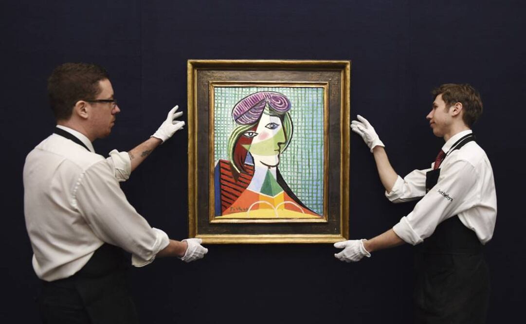 El Picasso "Tête de femme" (1935), retrato de Marie-Thérese Walter, musa del malagueño, tiene un precio estimado entre los 17 y los 26 millones de dólares. (FOTO: EFE)