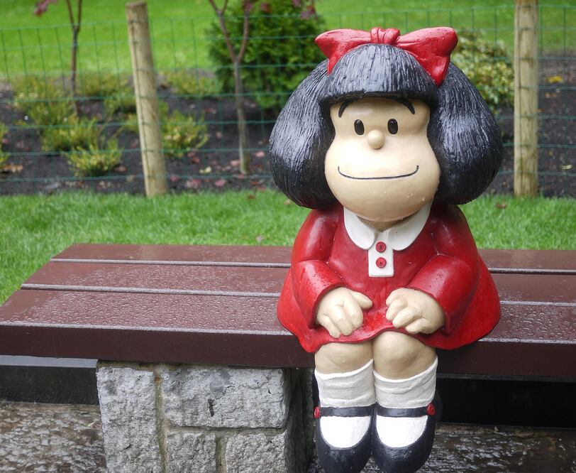 Estatua de Mafalda. Fuente: Twitter @ShowmundialShow