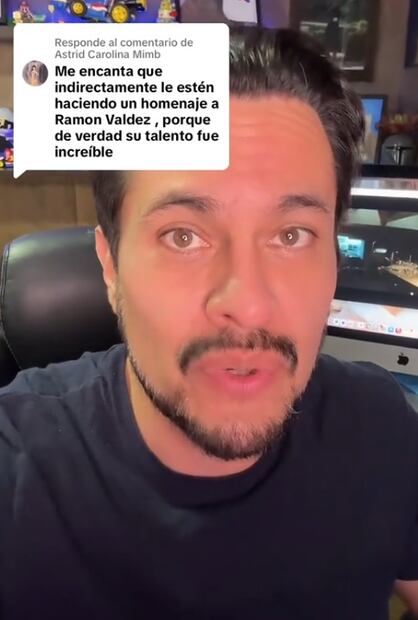 Miguel Valdés, uno de los 17 nietos del actor Ramón Valdés. Foto: TikTok.