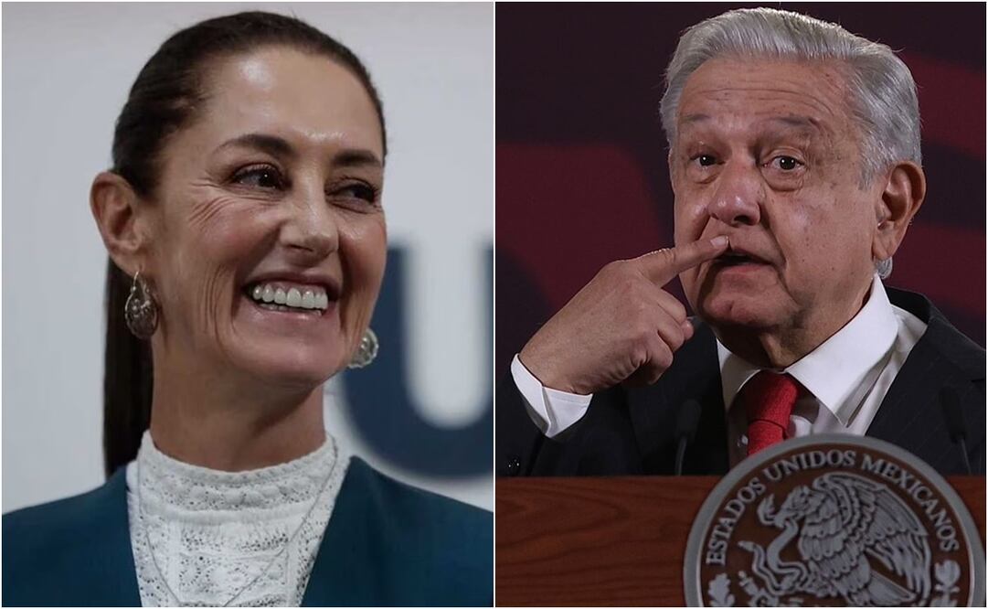 López Obrador respondió las cualidades que le ve a Claudia Sheinbaum. Fotos: EL UNIVERSAL y Berenice Fregoso. EL UNIVERSAL