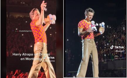Video. Así reaccionó Harry Styles cuando le lanzaron peluches del Dr. Simi en Monterrey