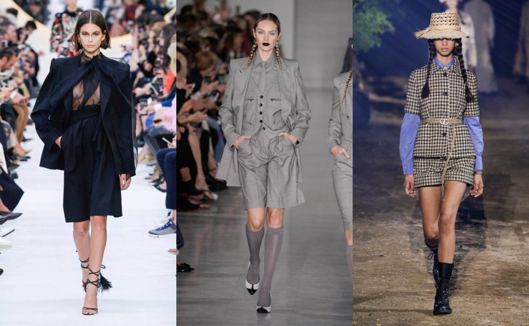 Propuestas con trajes de bermuda. Fotos: Vogue runway