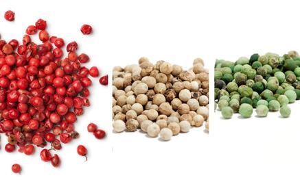 4 colores, 4 variedades de pimienta