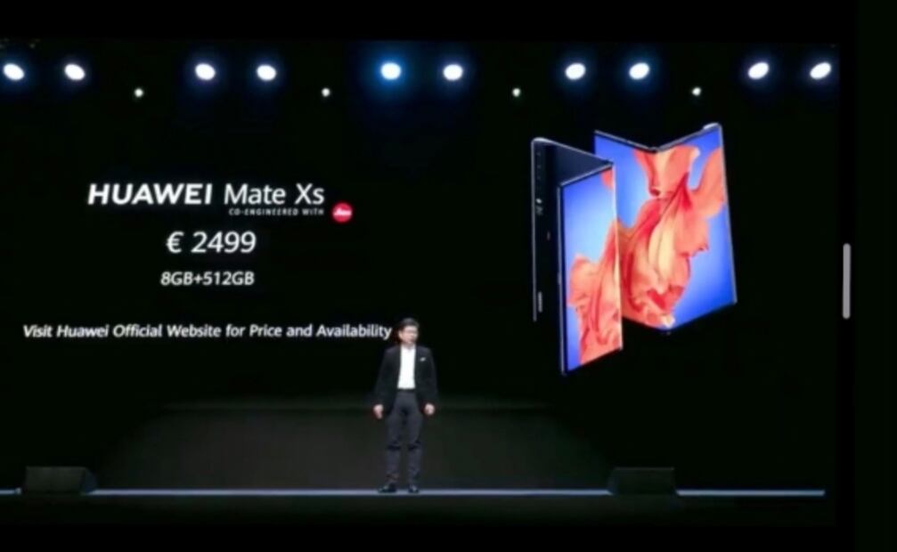 Huawei presenta smartphone plegable Mate Xs