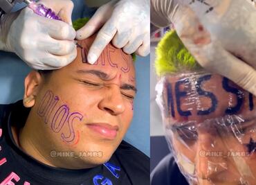 Se tatuó a Lionel Messi en la frente y ahora se arrepintió: "Necesito ayuda para borrarme el tatuaje"