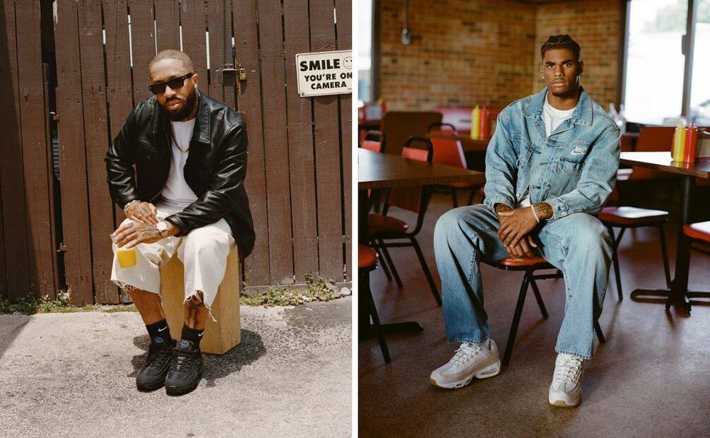 Larry June y Keon Coleman en la campaña de la colección. Foto: Cortesía