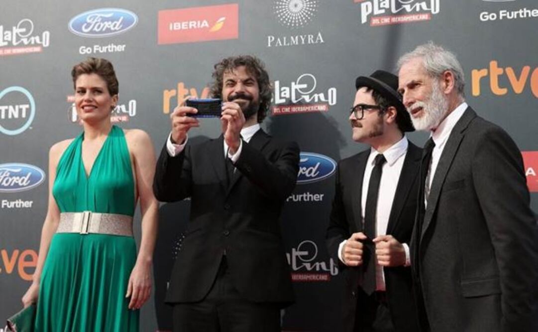 Producer Marian Secco, director Alvaro Brechner, art director Gustavo Ramírez and actor Héctor Noguera, of "Mr. Kaplan". (Photo: EFE)