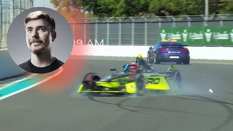 MrBeast sufre accidente automovilístico en la Fórmula E