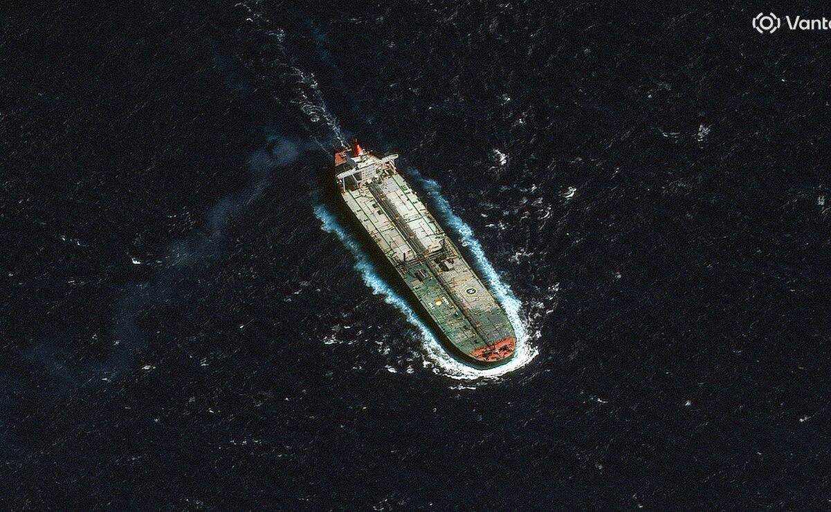El petrolero crudo Skipper recientemente incautado por Estados Unidos frente a las costas de Venezuela. Foto: AP
