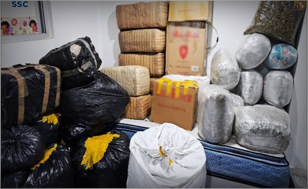 Aseguran 400 kilos de marihuana en Tepito. Foto: Especial