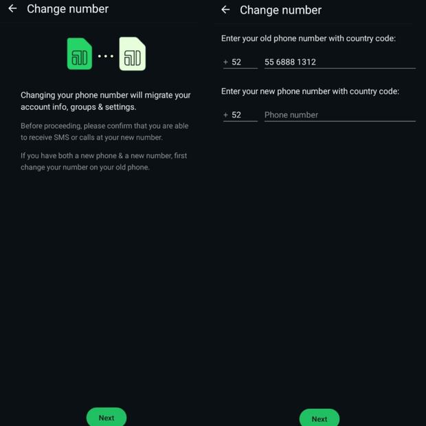 Así puedes cambiar de número telefónico en WhatsApp. Foto: Captura de pantalla