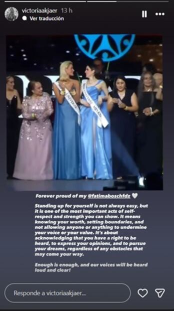 La actual reina de belleza salió en defensa de la mexicana. Foto: Instagram.