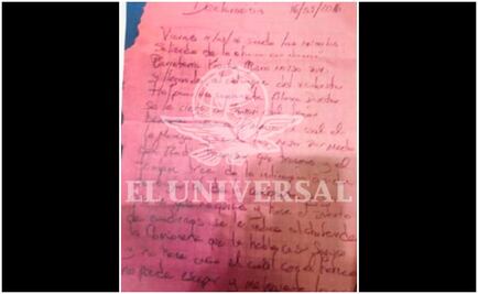 En supuesta carta, escolta culpó a Sentíes de agresión