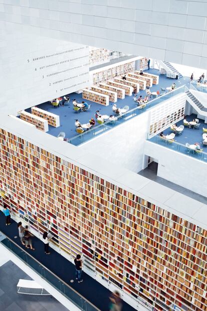 Aunque los diseños de Yamamoto no se enfocan en el tamaño, tiene obras monumenta les, pero relacionadas a la vida en comunidad, como la Biblioteca Tianjin, en China. Foto: Nacas & Partners | Premio Pritzker
