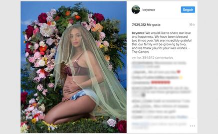 Beyoncé bate récord Guinness en Instagram con anuncio de su embarazo