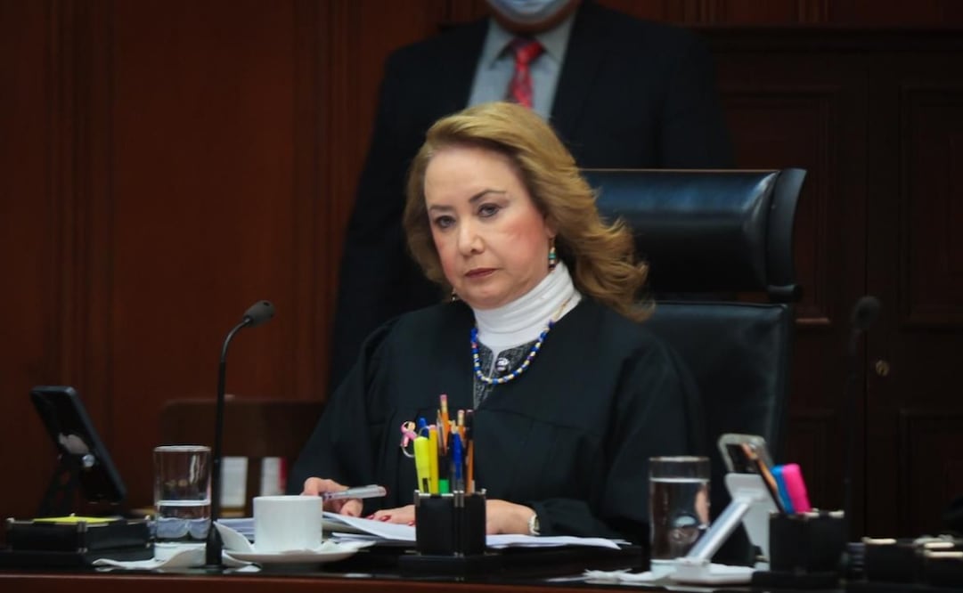 Ministra Yasmín Esquivel Mossa en el pleno de la Suprema Corte de Justicia de la Nación. Foto: Especial