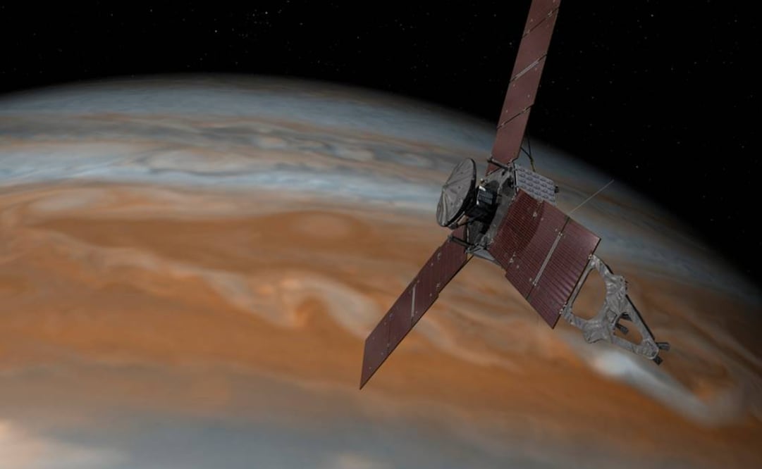 Juno es la primera misión en llegar tan lejos impulsada únicamente por energía solar. (FOTO: NASA)