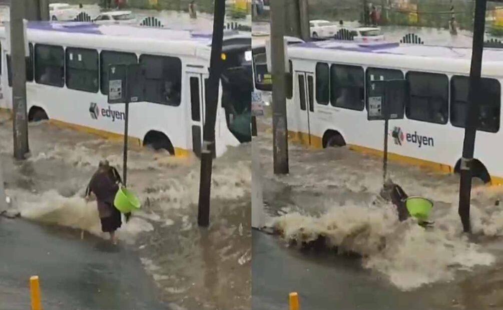 Estas inundaciones se registraron en diversos tramos de la vía López Portillo y en otras vialidades de la zona de Coacalco y Tultitlán. Foto: Captura de video