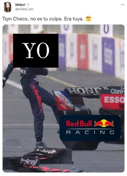 Los memes que dejó la decisión de Red Bull de dejar segundo a Checo Pérez  