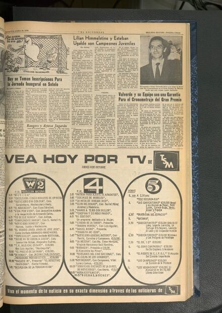 Cuando la programación de la tele se publicaba en los periódicos