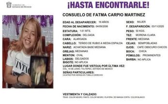 Fátima Carpio salió de su casa ubicada en la colonia 10 de junio para ir a trabajar, sin embargo, no llegó a la Central de Abastos de Tultitlán
Foto: Especial.