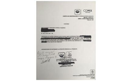 Apócrifo, citatorio a Francisco Chíguil por caso News Divine: PGJ CDMX