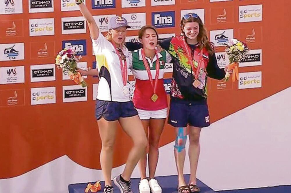 Adriana fue la mejor en la Copa del Mundo de Abu Dhabi. (FINA)