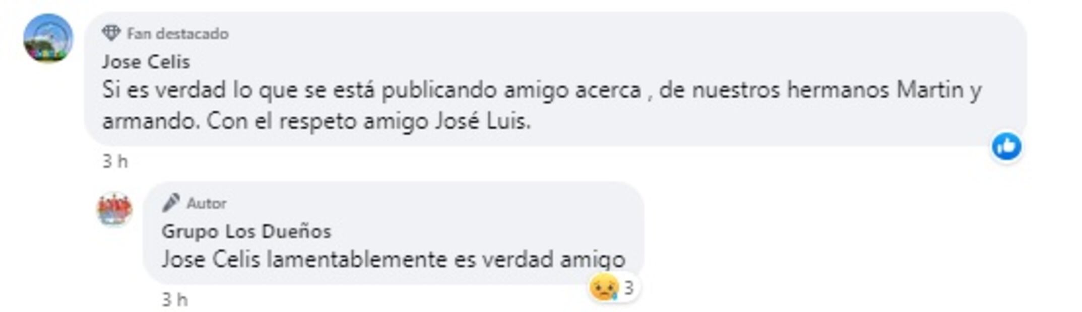 Grupo Los Dueños confirma deceso de dos de sus ex-integrantes. / Foto: Captura de Facebook.