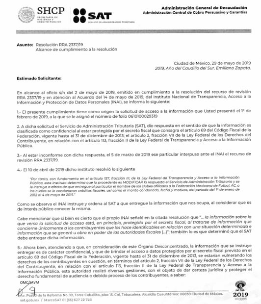 Se dieron a conocer los equipos a los que les condonaron impuestos